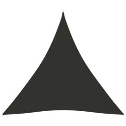 Berkfield Home Sunshade Sail Oxford Fabric Triangular 4.5x4.5x4.5 m Anthracite in Black - thumbnail 1