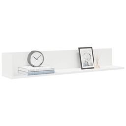Berkfield Home Wall Shelves 2 pcs White 100x16.5x16.5 cm Engineered Wood