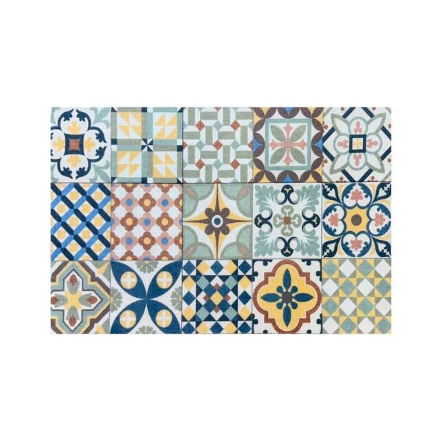 The Rug Shop UK Multi Modern Geometric Easy to Clean Mat - Size: 50 cm x 75 cm - image 1