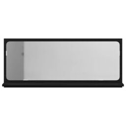 Berkfield Home Black Oak Bathroom Mirror - 90x10.5x37 cm, Made from Engineered Wood - Size: 90x10.5x37 cm - thumbnail 6