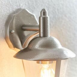 Loops IP44 Outdoor Wall Lamp Stainless Steel Traditional Lantern Porch Hang Pendant in Metallics - thumbnail 5
