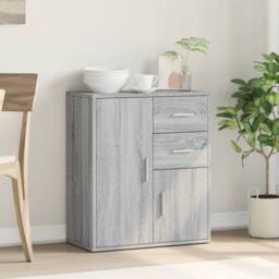 Berkfield Home Sideboard Grey Sonoma 60x31x70 cm Engineered Wood - Size: 60 x 31 x 70 cm - thumbnail 1