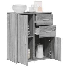 Berkfield Home Sideboard Grey Sonoma 60x31x70 cm Engineered Wood - Size: 60 x 31 x 70 cm - thumbnail 4