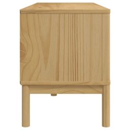 Berkfield Home TV Cabinet FLORO Wax Brown 114x43x55 cm Solid Pine Wood - Size: 114 x 43 x 55 cm - thumbnail 6