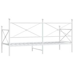 Berkfield Home Durable Day Bed without Mattress White 90x200 cm Steel - thumbnail 7
