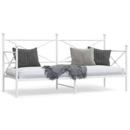 Berkfield Home Durable Day Bed without Mattress White 90x200 cm Steel - thumbnail 2