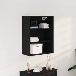 Berkfield Home Hanging Wall Cabinet Black Oak 69.5 x 32.5 x 90 cm - thumbnail 4