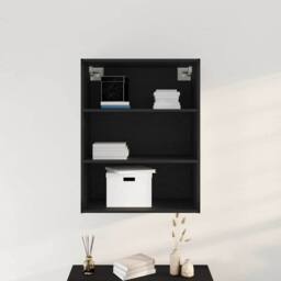 Berkfield Home Hanging Wall Cabinet Black Oak 69.5 x 32.5 x 90 cm - thumbnail 2