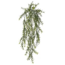 Leaf Artificial Hanging Trailing Plant UV Fire Resistant Spider Fern Plant 78cm in Green - thumbnail 1