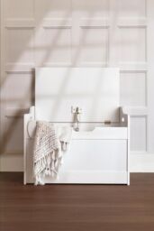 Marco Paul Wooden Toybox Chest Toy Storage Baby Box in White - thumbnail 4