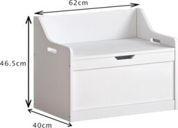 Marco Paul Wooden Toybox Chest Toy Storage Baby Box in White - thumbnail 2