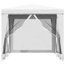 Berkfield Home Party Tent with 4 Mesh Sidewalls 2.5x2.5 m White - thumbnail 1