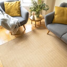 Kukoon Natural Golden Beige Jute Micro Woven Herringbone Pattern Cotton Border Area Rug - Size: 70 cm x 240 cm - thumbnail 2
