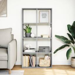 Berkfield Home Room Divider Bookcase Grey Sonoma 69.5x29x137.5 cm Engineered Wood - thumbnail 3