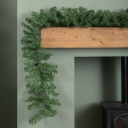 Samuel Alexander 2.7m (9ft) Plain Green Imperial Pine Christmas Garland - thumbnail 5