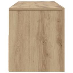 Berkfield Home TV Cabinet with LED Lights Artisan Oak 120x35x40 cm Engineered Wood in Brown - Size: 120 x 35 x 40 cm - thumbnail 8