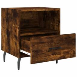 Berkfield Home Modern Bedside Cabinets 2 pcs Smoked Oak 40x35x47.5 cm Engineered Wood in Brown - thumbnail 5