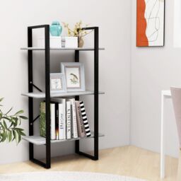 Berkfield Home Storage Shelf Concrete Grey 60x30x105 cm Engineered Wood - Size: 60 x 30 x 105 cm - thumbnail 3