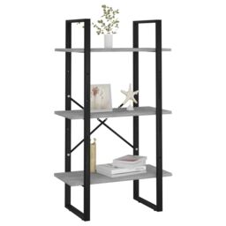 Berkfield Home Storage Shelf Concrete Grey 60x30x105 cm Engineered Wood - Size: 60 x 30 x 105 cm - thumbnail 4
