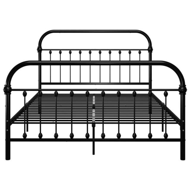 Berkfield Home Elegant Bed Frame Black Metal 160x200 cm - image 1