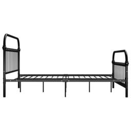 Berkfield Home Elegant Bed Frame Black Metal 160x200 cm - thumbnail 4