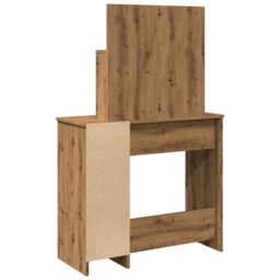 Berkfield Home Dressing Table with LED Artisan Oak 86.5x35x136 cm in Brown - thumbnail 7