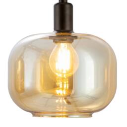 Netlighting Telesto Ceiling Spotlight Bar Black Glass Shade 4x E14 - thumbnail 2