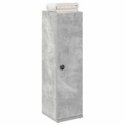 Berkfield Home Bathroom Cabinet with Roll Holder Concrete Grey 20.5x22x72 cm - thumbnail 1