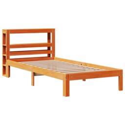 Berkfield Home Sleek Bed Frame without Mattress Wax Brown 100x200 cm Solid Wood Pine - thumbnail 1