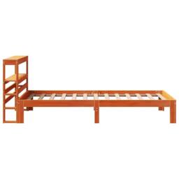Berkfield Home Sleek Bed Frame without Mattress Wax Brown 100x200 cm Solid Wood Pine - thumbnail 7