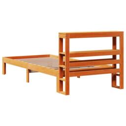 Berkfield Home Sleek Bed Frame without Mattress Wax Brown 100x200 cm Solid Wood Pine - thumbnail 8