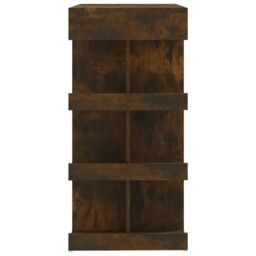 Berkfield Home Bar Table with Storage Rack Smoked Oak 100x50x101.5cm Engineered Wood in Brown - Size: 100x50x101.5 cm - thumbnail 6
