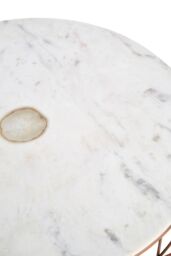 Orsina Premium White Marble Coffee Table, Marble Top Decorative Table For Livingroom, Durable Modern Coffee Table in Gold - thumbnail 3