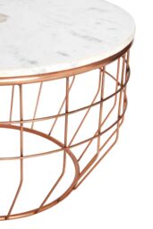 Orsina Premium White Marble Coffee Table, Marble Top Decorative Table For Livingroom, Durable Modern Coffee Table in Gold - thumbnail 4