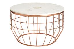 Orsina Premium White Marble Coffee Table, Marble Top Decorative Table For Livingroom, Durable Modern Coffee Table in Gold