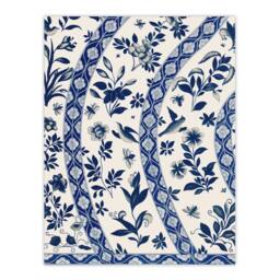 "Artery8 Owen Jones Elegant Blue Flower Bird China Pattern Wall Art Print - Size: W12"" x H16""" - thumbnail 1
