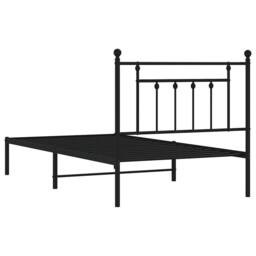 Berkfield Home Metal Bed Frame with Headboard Black 100x190 cm - thumbnail 8