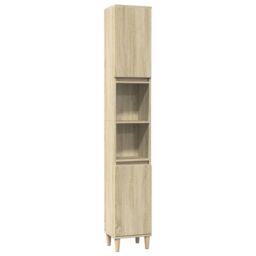 Berkfield Home 3 Piece Bathroom Furniture Set Sonoma Oak Engineered Wood in Brown - thumbnail 5