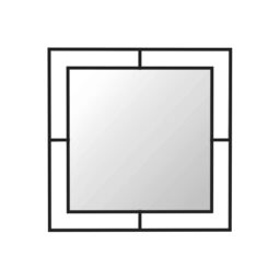 Decortie Corner' Square Mirror Modern Design Wall Mirror with Metal Frame in Black - Size: 1 Pack - thumbnail 2