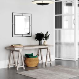 Decortie Corner' Square Mirror Modern Design Wall Mirror with Metal Frame in Black - Size: 1 Pack - thumbnail 6