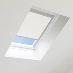 Bloc Blinds Blackout Blind for Velux Roof Window - White in Silver - Size: UK08