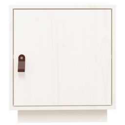 Berkfield Home Bedside Cabinet White 40x34x45 cm Solid Wood Pine - Size: 40 x 34 x 45 cm - thumbnail 6