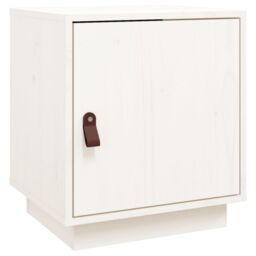 Berkfield Home Bedside Cabinet White 40x34x45 cm Solid Wood Pine - Size: 40 x 34 x 45 cm - thumbnail 2