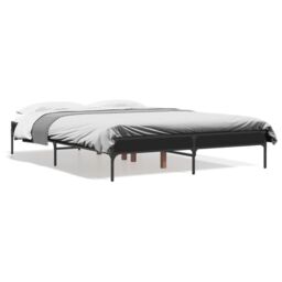 Berkfield Home Bed Frame without Mattress Black 135x190 cm Double - thumbnail 2