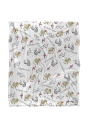 Warner Brothers Harry Potter Whimsical Water Color Blanket 152 x 127 cm in White - thumbnail 1