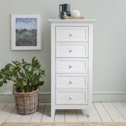 Nöa and Nani Torsby Chest of Drawers 5 Drawer Tall in White - thumbnail 2