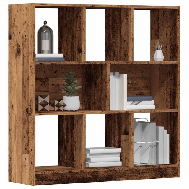 Berkfield Home Book Cabinet Old Wood 97.5x29.5x100 cm Engineered Wood in Brown - image 1