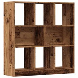 Berkfield Home Book Cabinet Old Wood 97.5x29.5x100 cm Engineered Wood in Brown - thumbnail 2