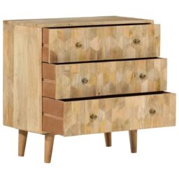 Berkfield Home Drawer Cabinet 70x35x70 cm Solid Wood Mango in Brown - Size: 70 x 35 x 70 cm - thumbnail 2