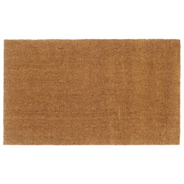 Berkfield Home Door Mat Natural 90x150 cm Tufted Coir in Brown - image 1